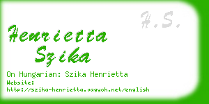 henrietta szika business card